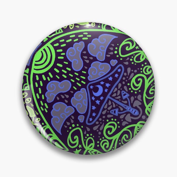 Item preview, The Mushroom and the Moon Mandala - Purple Green designed and sold by Natalie Viola .