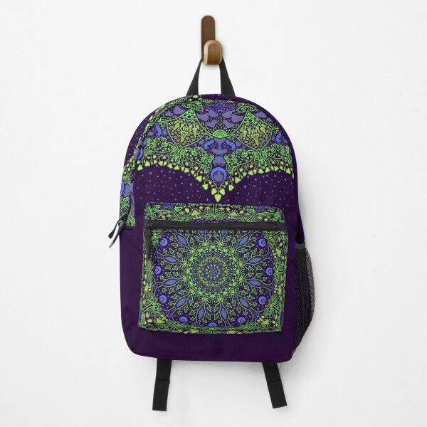 Item preview, The Mushroom and the Moon Mandala - Purple Green designed and sold by Natalie Viola .