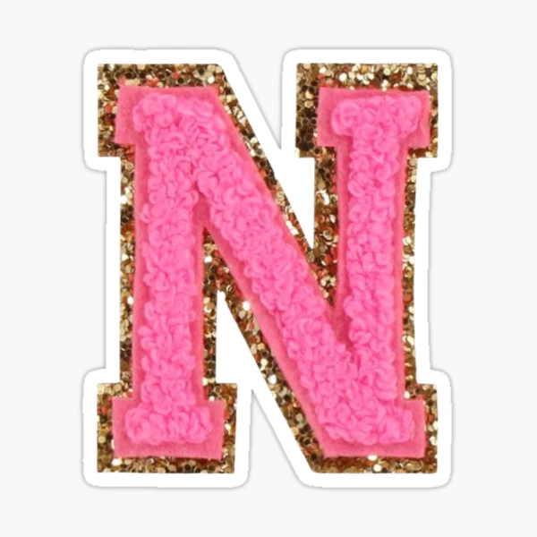 Letter N Initial Pink Sticker Sticker for Sale by stickers by sisters