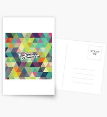Due Tomorrow? Do Tomorrow. Geometric Background Postcards