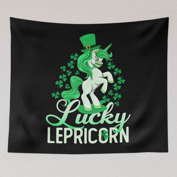 Item preview, Cute Lepricorn wearing mask for St Patricks Day designed and sold by Artsy Apparels.