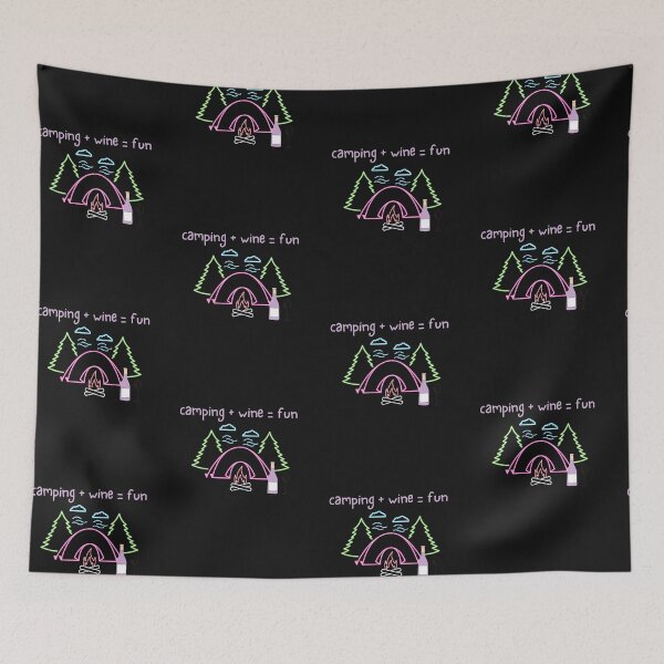 Item preview, Camping and Wine designed and sold by SportyDogShop.