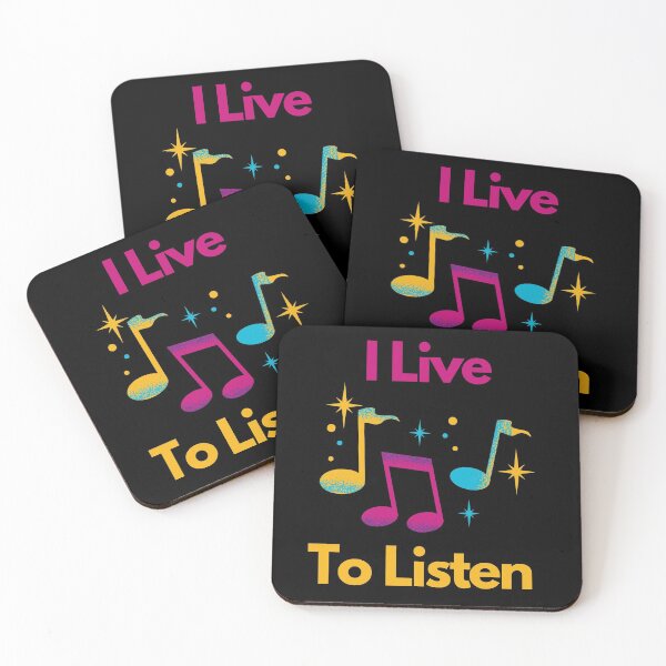 Item preview, "I Live to Listen" Juicy Design for Music Lovers designed and sold by ZetaUmbra.