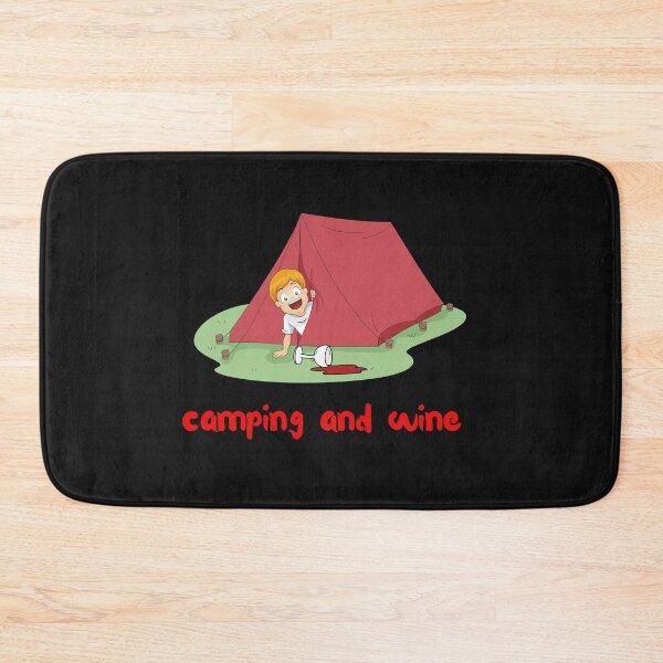 Item preview, Camping and Wine designed and sold by SportyDogShop.