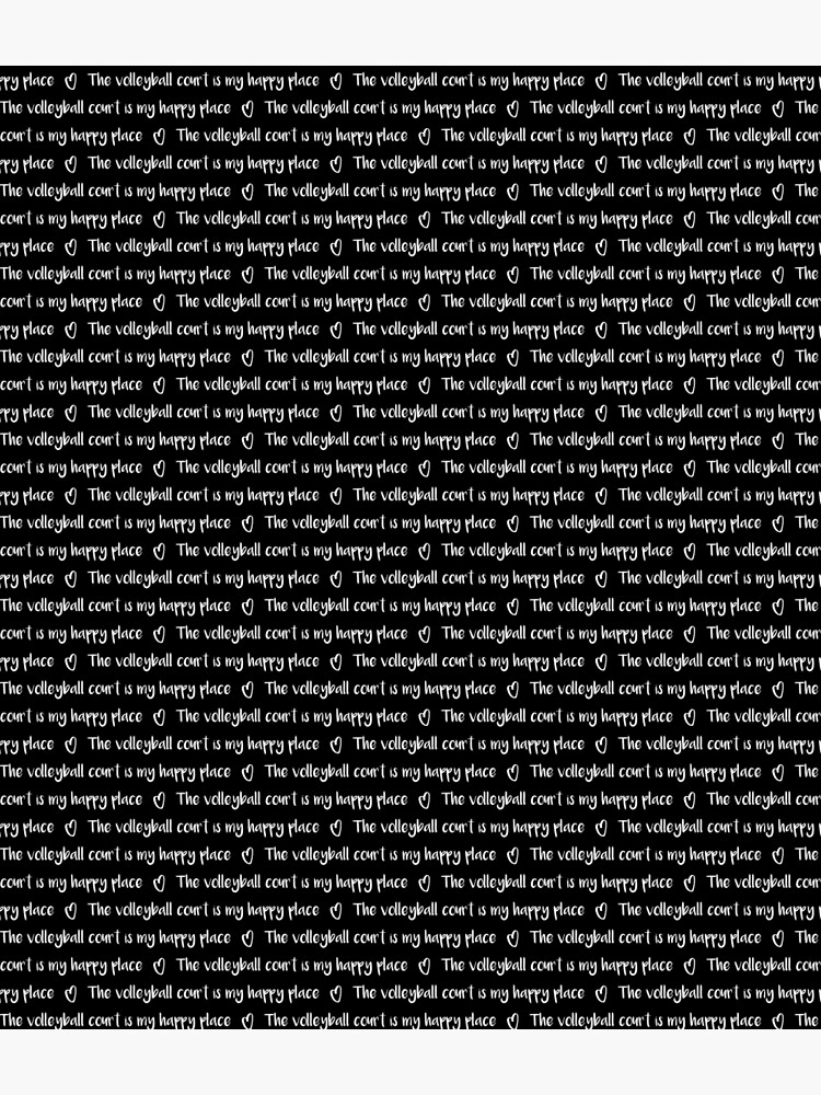 Thumbnail 3 of 3, Backpack, The volleyball court is my happy place text pattern designed and sold by katzdzynes.