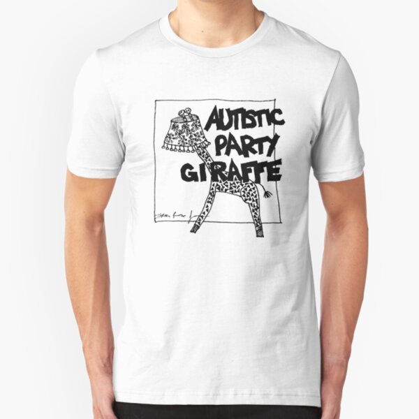Autistic Party Giraffe Slim Fit T-Shirt