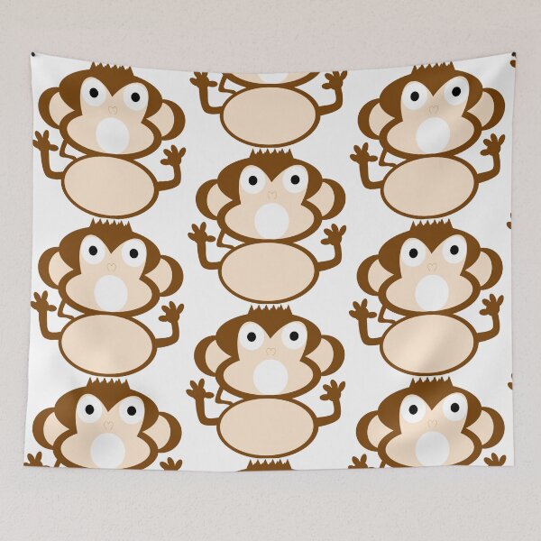 Item preview, spiky hair surprised monkey designed and sold by NatesCreativity.