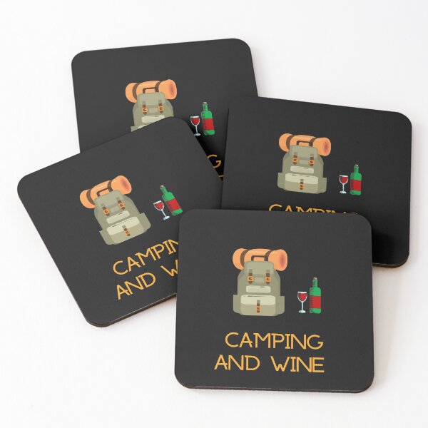 Item preview, Camping and Wine designed and sold by SportyDogShop.