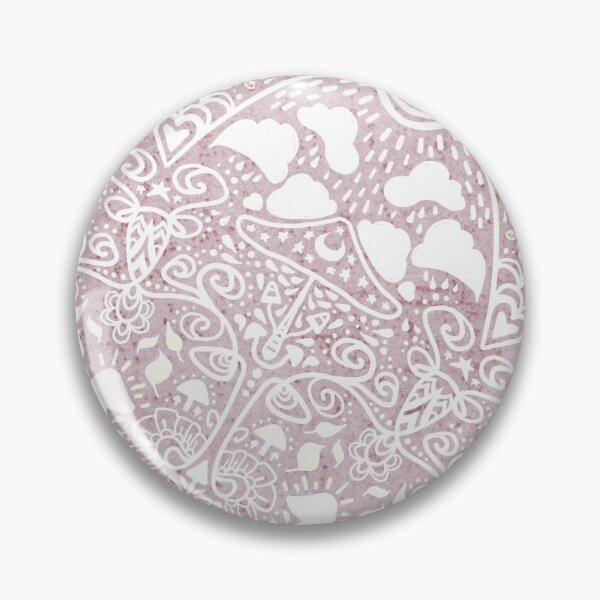 Item preview, The Mushroom and the Moon Mandala - White Pink designed and sold by Natalie Viola .