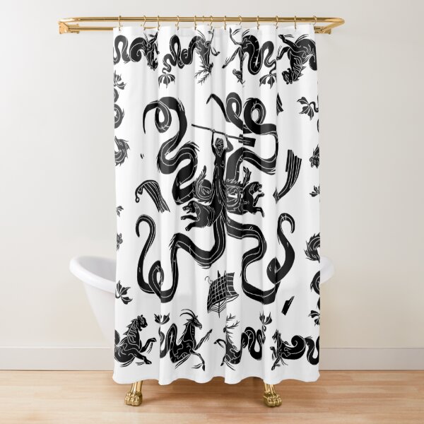 Scylla mosaic Shower Curtain