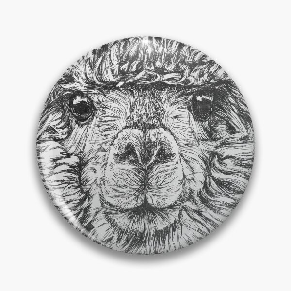 Item preview, Alpaca drawing black and white designed and sold by Okashimai.