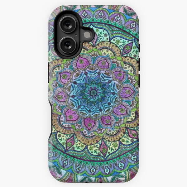 Item preview, Floral Mandala - Periwinkle, Violet, Olive Variation designed and sold by SarahTravisArt.