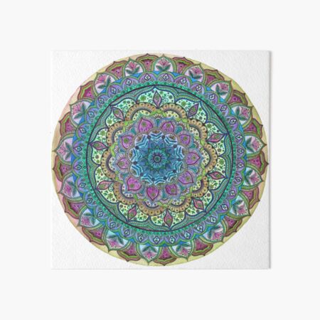 Item preview, Floral Mandala - Periwinkle, Violet, Olive Variation designed and sold by SarahTravisArt.