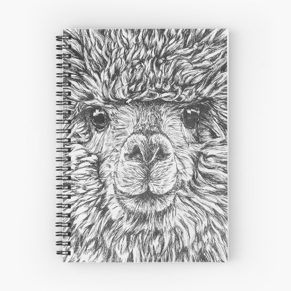 Item preview, Alpaca drawing black and white designed and sold by Okashimai.