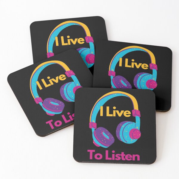 Item preview, "I Live to Listen" Juicy Design for Music Lovers designed and sold by ZetaUmbra.