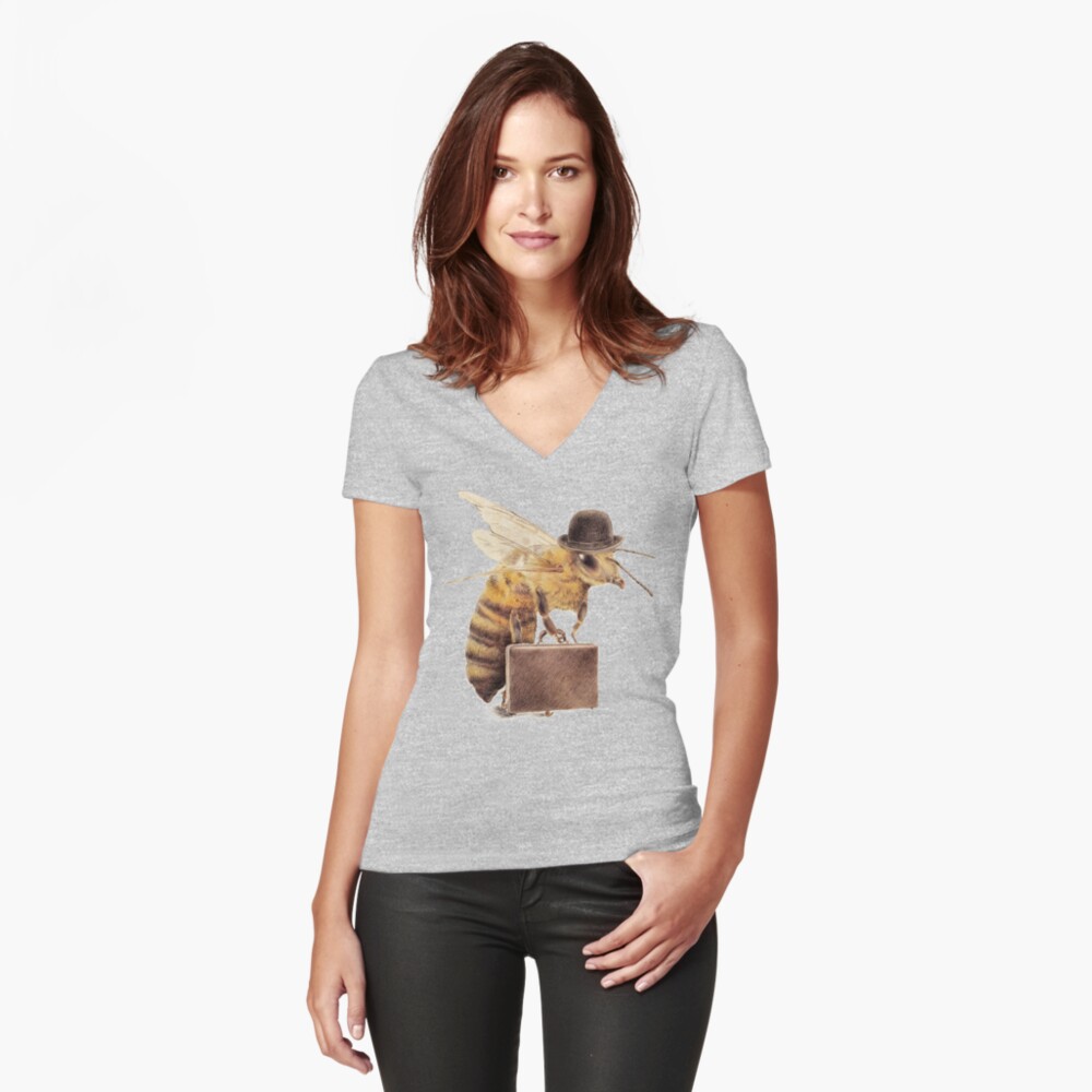 Item preview, Fitted V-Neck T-Shirt designed and sold by opifan.