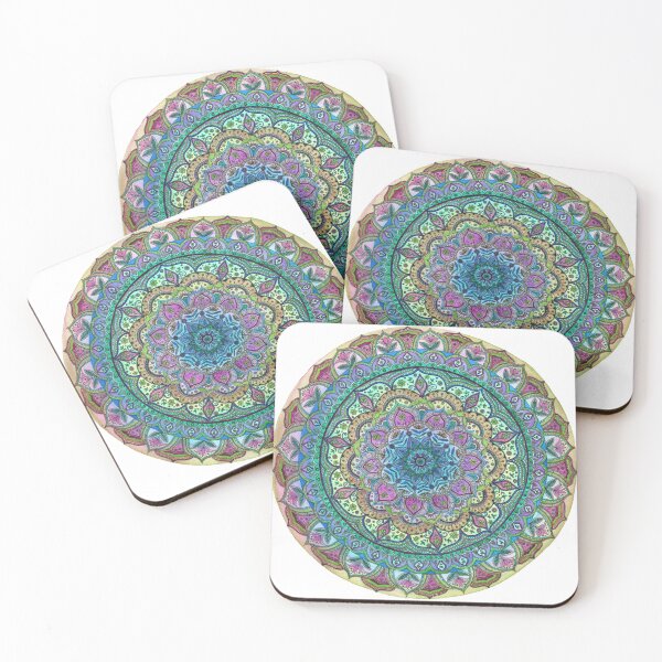 Item preview, Floral Mandala - Periwinkle, Violet, Olive Variation designed and sold by SarahTravisArt.