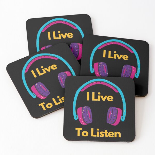 Item preview, "I Live to Listen" Juicy Design for Music Lovers designed and sold by ZetaUmbra.