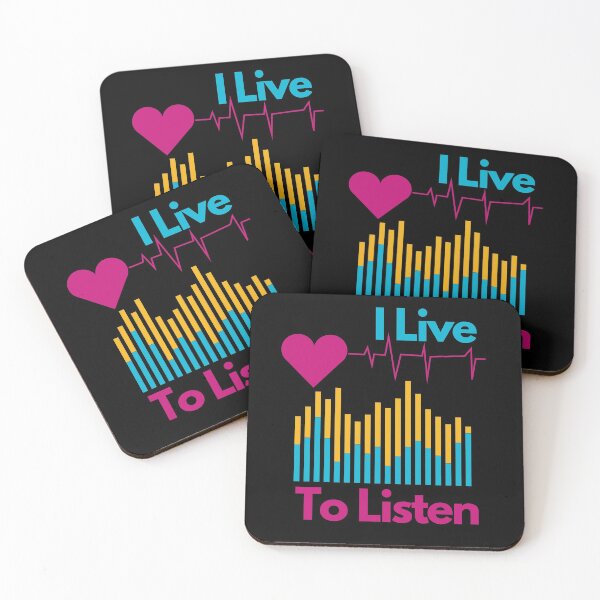 Item preview, "I Live to Listen" Juicy Design for Music Lovers designed and sold by ZetaUmbra.