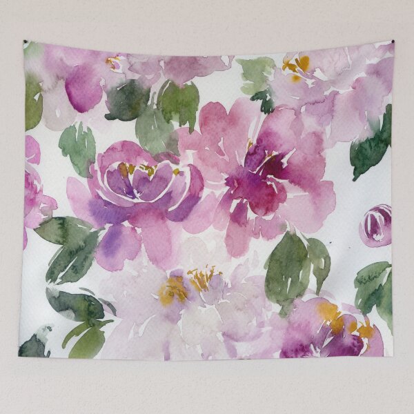 Item preview, loose peonies in watercolor designed and sold by kosarandrea.