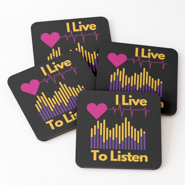 Item preview, "I Live to Listen" Juicy Design for Music Lovers designed and sold by ZetaUmbra.