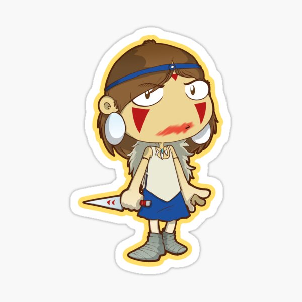 Princess Mononoke blood smear Glossy Sticker