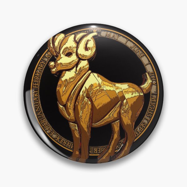 Artikelvorschau, Widder Gold Metall Sternzeichen entworfen und verkauft von CodyNorris.