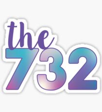 The 732 Area Code Sticker