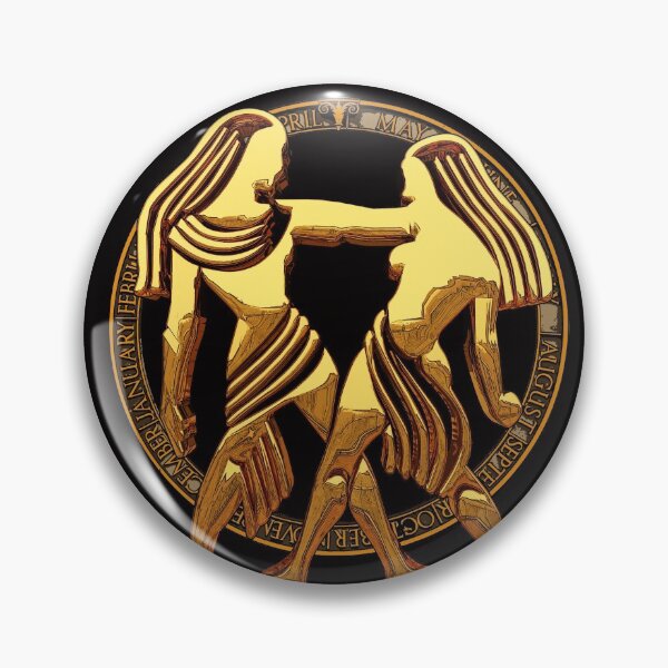 Artikelvorschau, Zwillinge Gold Metall Sternzeichen entworfen und verkauft von CodyNorris.
