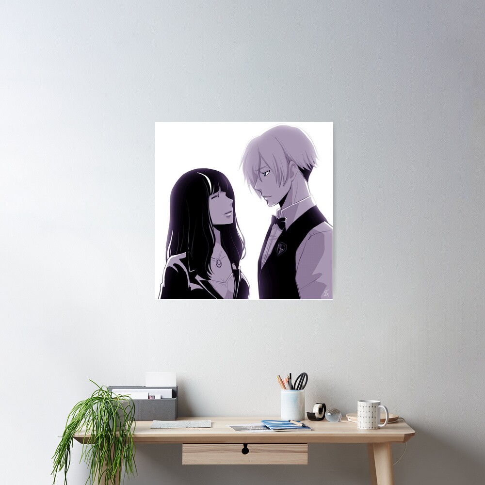 Death parade anime série de tv pintura diamante dos desenhos animados  chiyuki e decim cartaz ponto