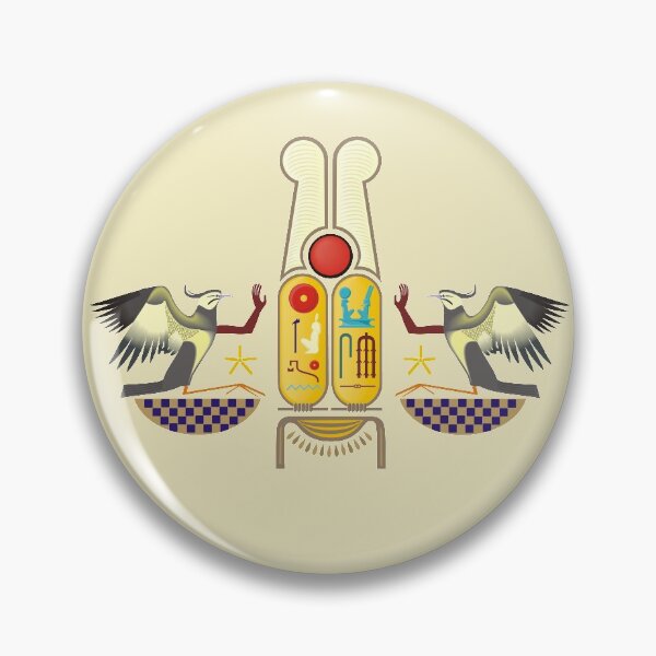 Item preview, Ramesses the Great's Cartouches with adoring Rekhyt Birds designed and sold by HoremWeb.