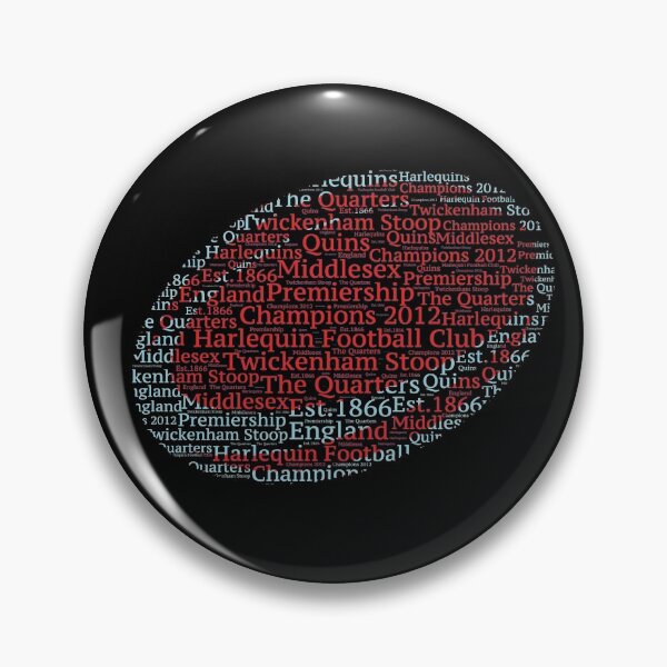 Item preview, Harlequins English Rugby Union Gift Quins Fan Word Art Ball designed and sold by ScrumAllYeFaith.