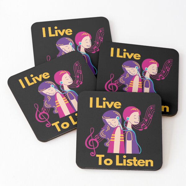 Item preview, "I Live to Listen" Juicy Design for Music Lovers designed and sold by ZetaUmbra.