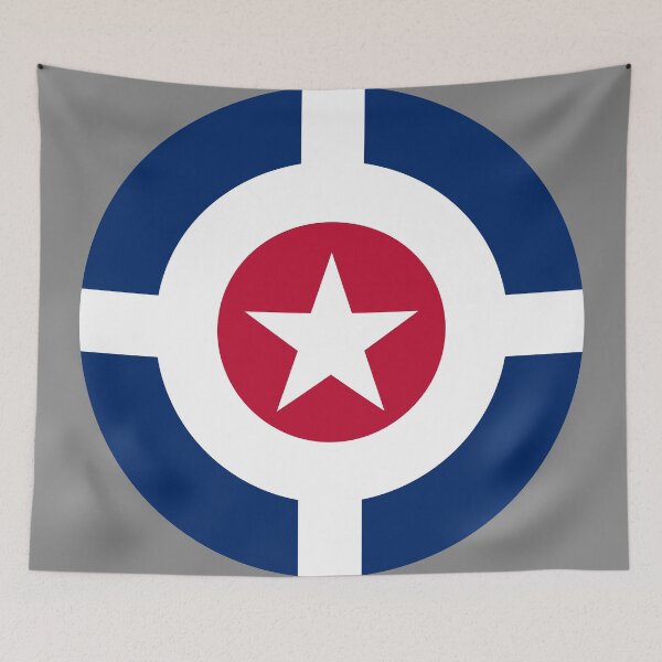 Item preview, Indianapolis city flag designed and sold by Hawthorn Mineart.