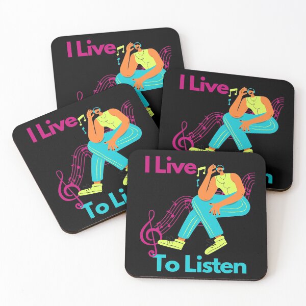 Item preview, "I Live to Listen" Juicy Design for Music Lovers designed and sold by ZetaUmbra.