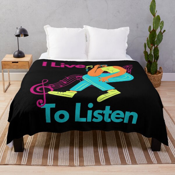 Item preview, "I Live to Listen" Juicy Design for Music Lovers designed and sold by ZetaUmbra.