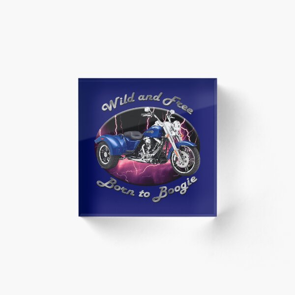 Harley Davidson Freewheeler Wild And Free Acrylic Block