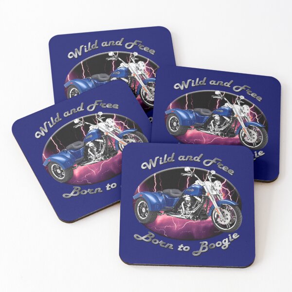 Harley Davidson Freewheeler Wild And Free Coasters (Set of 4)