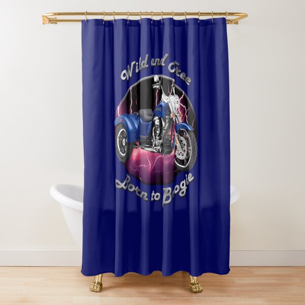 Harley Davidson Freewheeler Wild And Free Shower Curtain