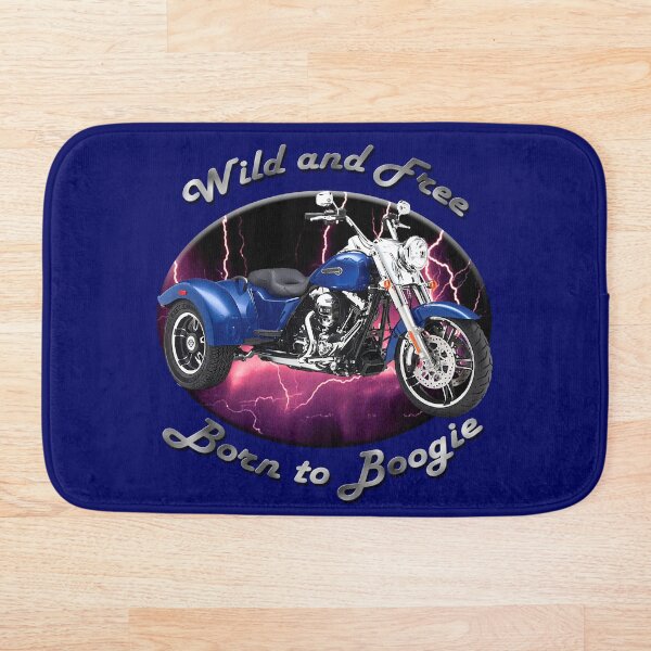 Harley Davidson Freewheeler Wild And Free Bath Mat