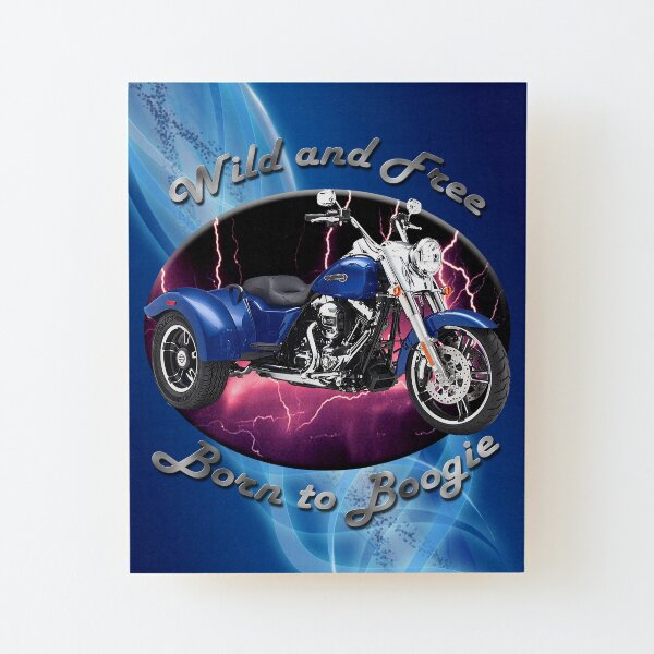 Harley Davidson Freewheeler Wild And Free Wood Mounted Print