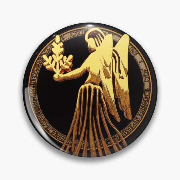 Artikelvorschau, Jungfrau Gold Metall Sternzeichen entworfen und verkauft von CodyNorris.