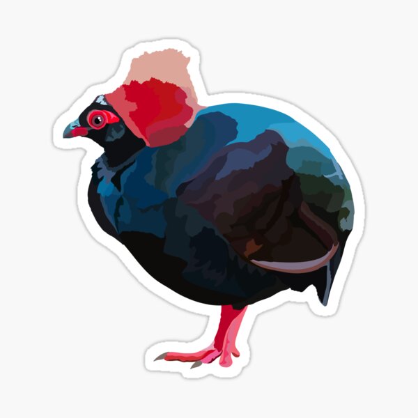 Item preview, R is for Roul Roul Partridge,Roul Roul Partridge Artwork – Colorful Southeast Asian Game Bird Illustration and Wildlife Design designed and sold by PrettylittlepastelUk.