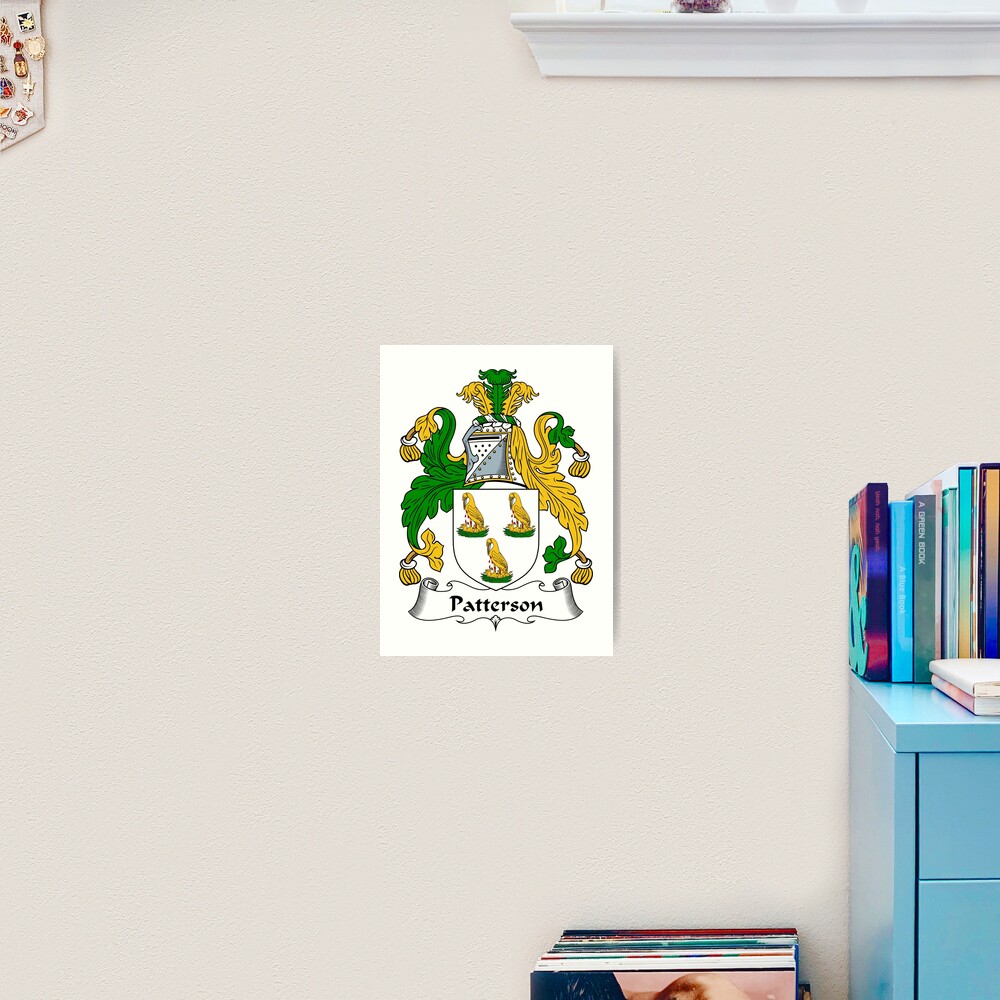 “Patterson Coat of Arms / Patterson Family Crest” Art Print for Sale by