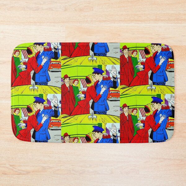 Item preview, Kissing comic couple designed and sold by brushandframes.