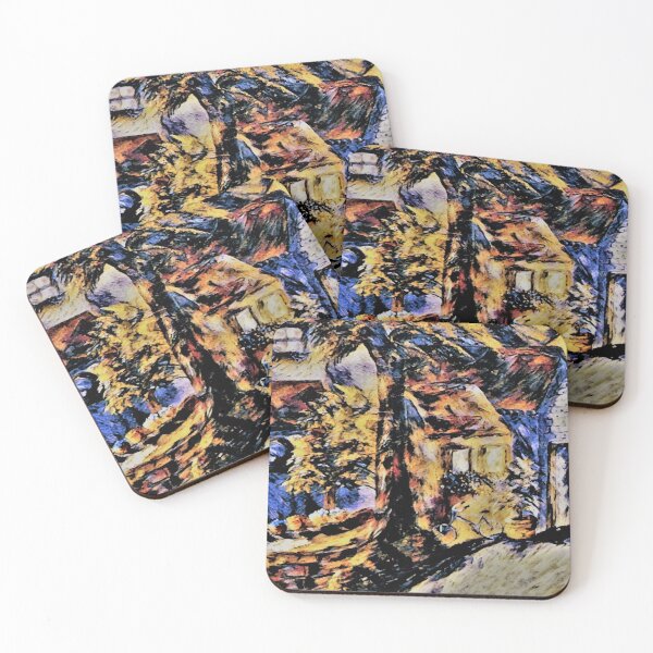 Item preview, Quaint Village Shoppes and Bicycle designed and sold by EloiseArt.