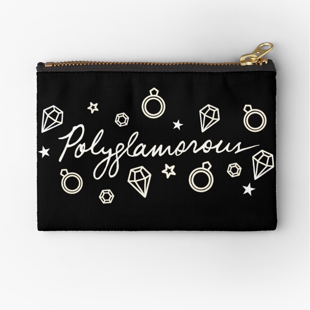 Polyglamorous Black Zipper Pouch