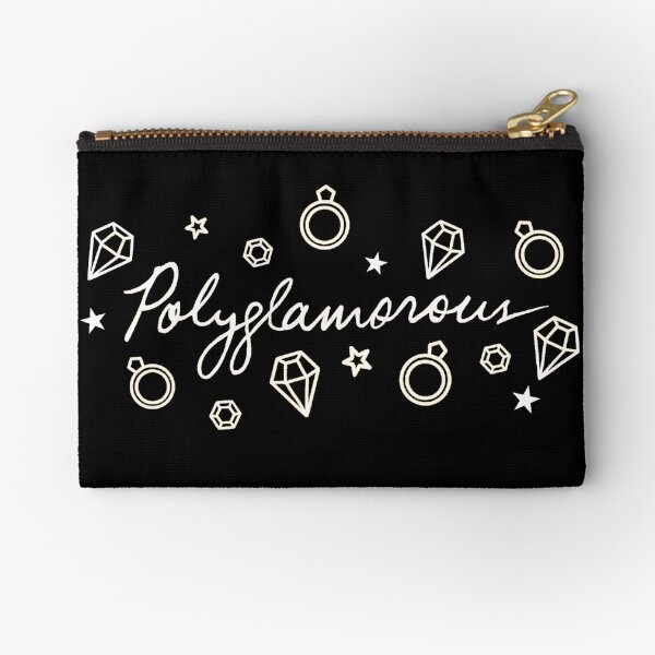 Polyglamorous Black Zipper Pouch