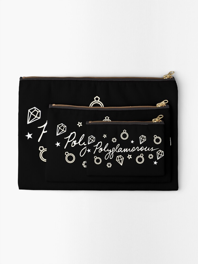 Alternate view of Polyglamorous Black Zipper Pouch