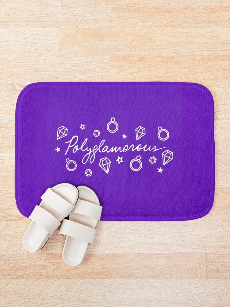 Alternate view of Polyglamorous Purple Bath Mat